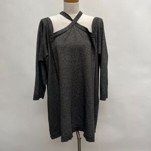 Torrid Women's Top Size 5 5X 28 Black Glitter Gold